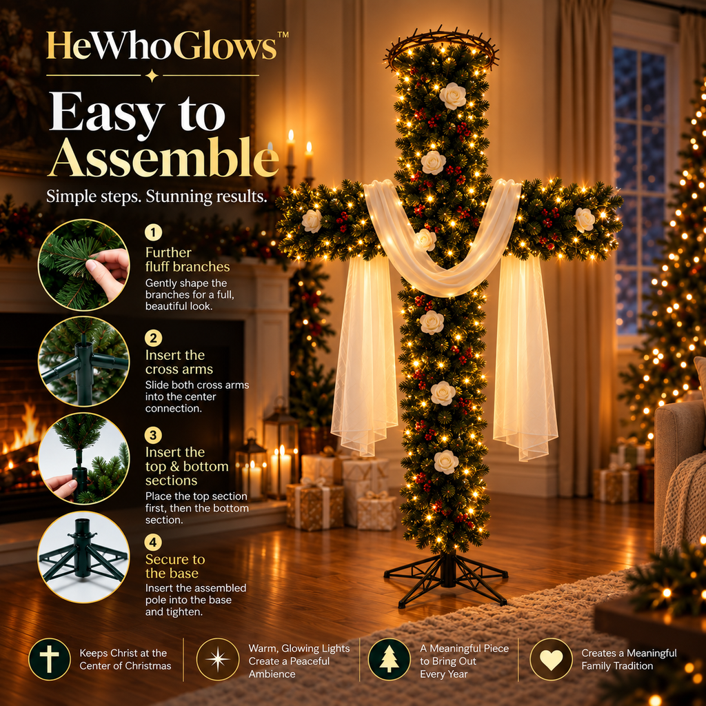 HeWhoGlows™ Christmas Cross Tree